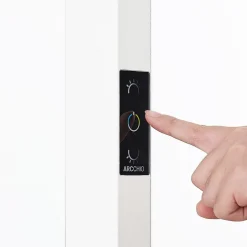 Arcchio LED-gulvlampe til kontor Susi, sett med 2, hvit, sensor