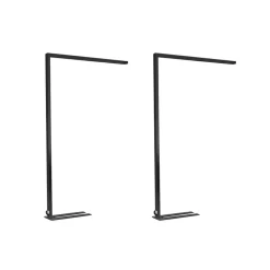 Arcchio LED-gulvlampe til kontor Jolinda, sett med 2, svart, 4 000K