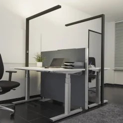 Arcchio LED-gulvlampe til kontor Jolinda, sett med 2, svart, 4 000K