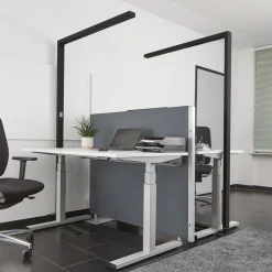 Arcchio LED-gulvlampe til kontor Jolinda, sett med 2, svart, 4 000K