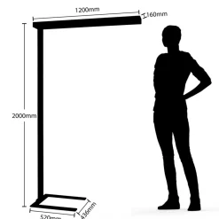 Arcchio LED-gulvlampe til kontor Susi, hvit, sensor, berøringsdimmer