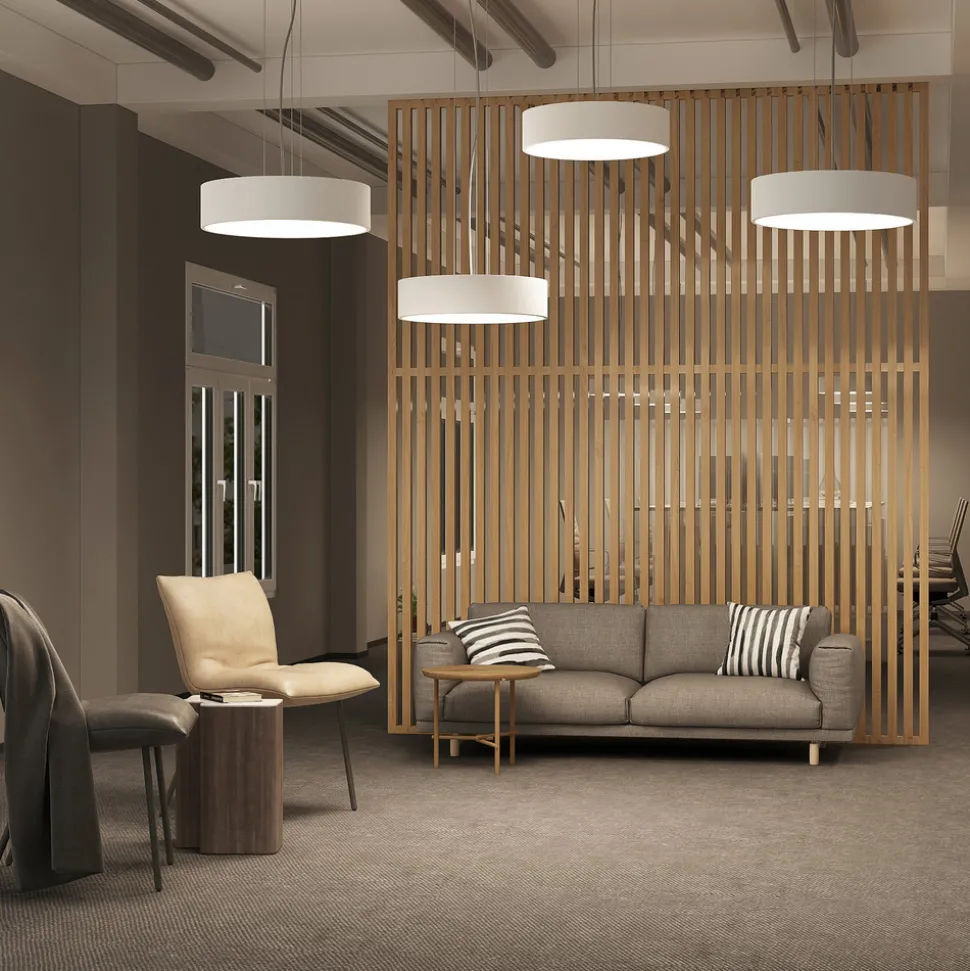 Arcchio LED-hengelampe Noabelle, Ø 40 cm, hvit, metall