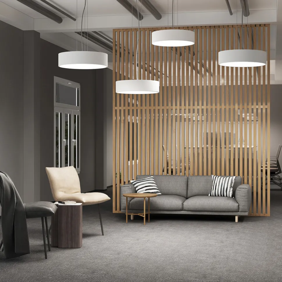 Arcchio LED-hengelampe Noabelle, Ø 40 cm, hvit, metall