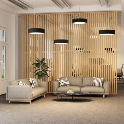 Arcchio LED-hengelampe Noabelle, svart, 40 cm, metall