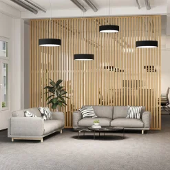 Arcchio LED-hengelampe Noabelle, svart, 40 cm, metall