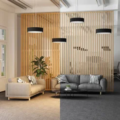 Arcchio LED-hengelampe Noabelle, svart, 40 cm, metall