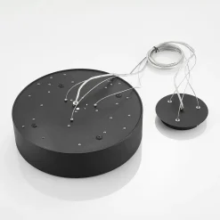 Arcchio LED-hengelampe Noabelle, svart, 40 cm, metall