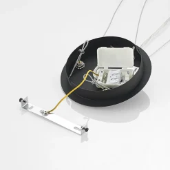 Arcchio LED-hengelampe Noabelle, svart, 40 cm, metall