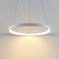 Arcchio LED-hengelampe Vivy, Ø 58 cm, hvit, metall