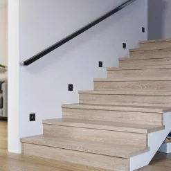 Arcchio LED-innbyggingslampe Vexi, 7,5 cm x 7,5 cm, svart, CCT