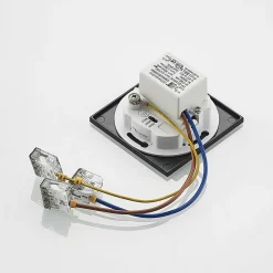 Arcchio LED-innbyggingslampe Vexi, 7,5 cm x 7,5 cm, svart, CCT