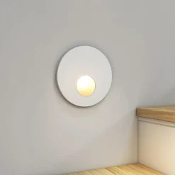 Arcchio LED-innbyggingslampe Vexi, Ø 7,5 cm, hvit, aluminium, CCT