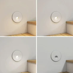 Arcchio LED-innbyggingslampe Vexi, Ø 7,5 cm, hvit, aluminium, CCT