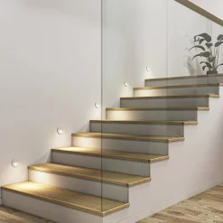 Arcchio LED-innbyggingslampe Vexi, Ø 7,5 cm, hvit, aluminium, CCT