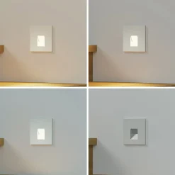 Arcchio LED-innbyggingslampe Vexi, 7,5 cm x 7,5 cm, sølv, CCT