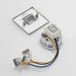 Arcchio LED-innbyggingslampe Vexi, 7,5 cm x 7,5 cm, sølv, CCT