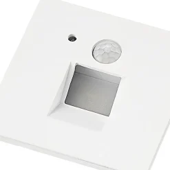 Arcchio LED-innbyggingslampe Neru, 7 cm, hvit, kantet, sensor