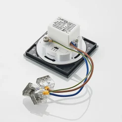 Arcchio LED-innbyggingslampe Vexi, 7,8 cm x 7,8 cm, svart, CCT