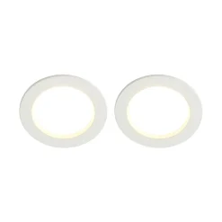 Arcchio LED-innfellingslampe Milaine, hvit, dimbar, sett med 2 stk