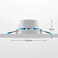 Arcchio LED-innfellingslampe Milaine, hvit, dimbar, sett med 2 stk