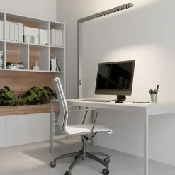 Arcchio LED-klemmelampe Jolinda, sølv, metall, dimbar