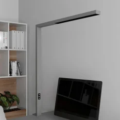 Arcchio LED-klemmelampe Jolinda, sølv, metall, dimbar