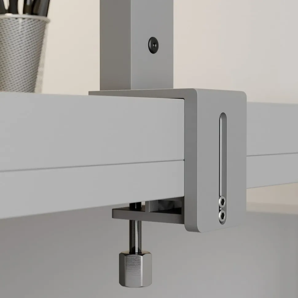 Arcchio LED-klemmelampe Jolinda, sølv, metall, dimbar