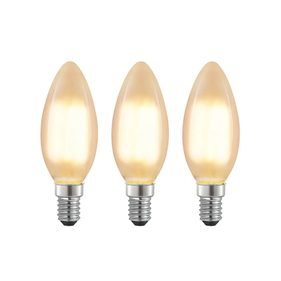 Arcchio LED-mignonpære E14, 4 W, 2700 K, dimbar, sett med 3 stk