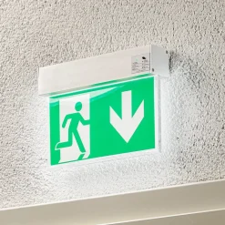 Arcchio LED-nødlys Nevian, oppladbart batteri, aluminium, 18,6 cm høy