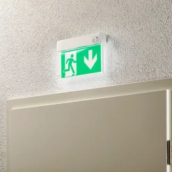 Arcchio LED-nødlys Nevian, oppladbart batteri, aluminium, 18,6 cm høy