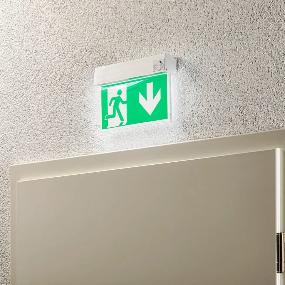 Arcchio LED-nødlys Nevian, oppladbart batteri, aluminium, 18,6 cm høy