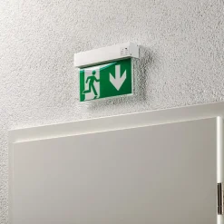 Arcchio LED-nødlys Nevian, oppladbart batteri, aluminium, 18,6 cm høy