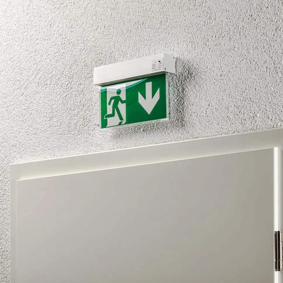 Arcchio LED-nødlys Nevian, oppladbart batteri, aluminium, 18,6 cm høy