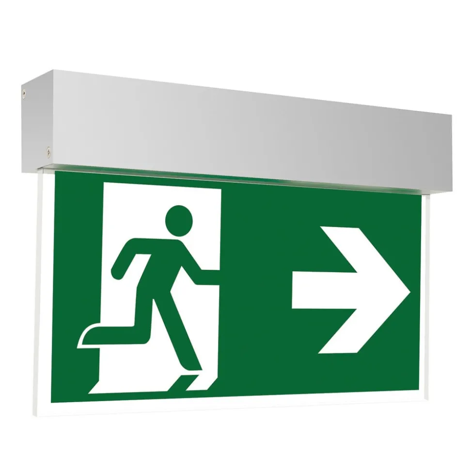 Arcchio LED-nødlys Nevian, oppladbart batteri, aluminium, 18,6 cm høy