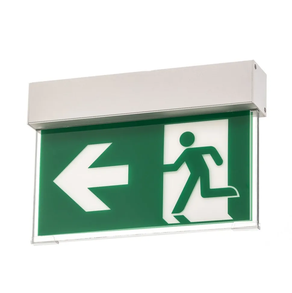 Arcchio LED-nødlys Nevian, oppladbart batteri, aluminium, 18,6 cm høy