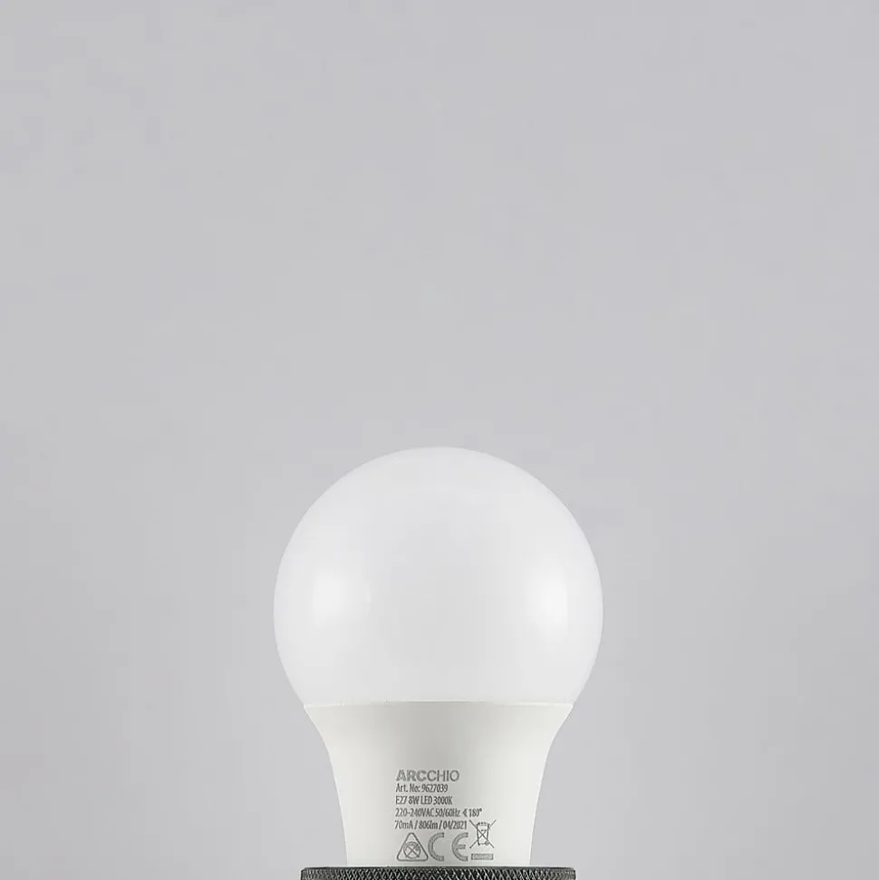 Arcchio LED-pære E27 A60 8W opal 3 000K 806lm