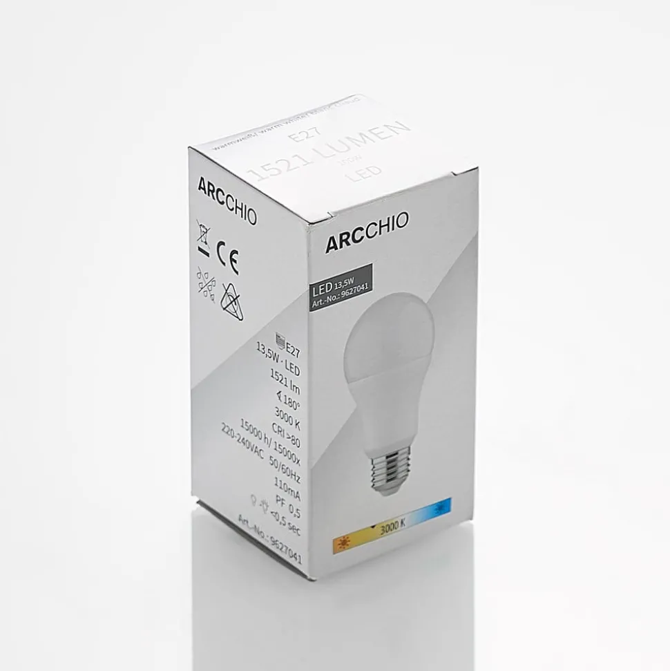 Arcchio LED-pære E27 A60 13,5W opal 3000K 1521lm