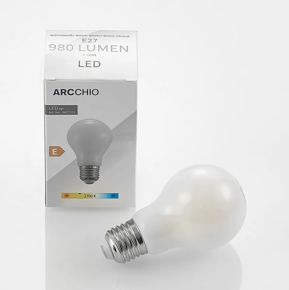 Arcchio LED-pære E27 8W 2 700K dimbar, opal