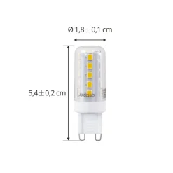 Arcchio LED-pære, G9, 2,6W, klar, 2700 K