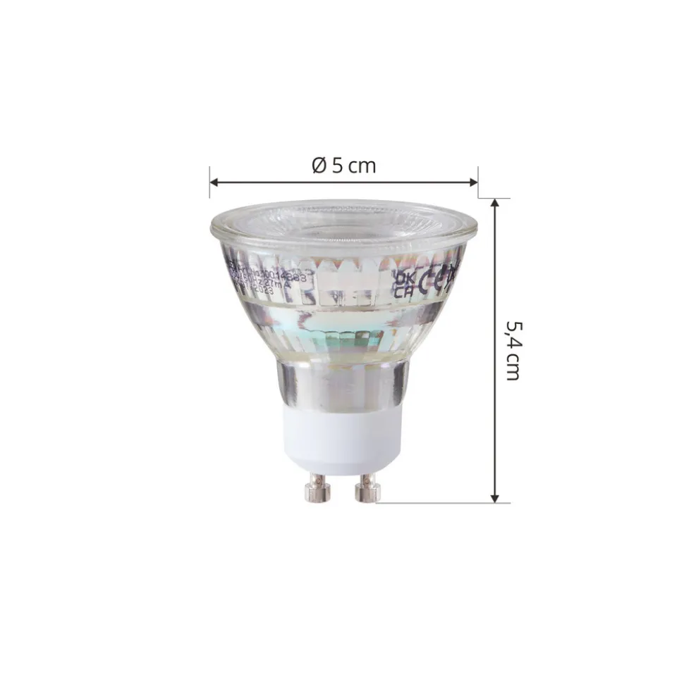 Arcchio LED-pære GU10 2,5W 2700K 450lm glass sett med 3 stk
