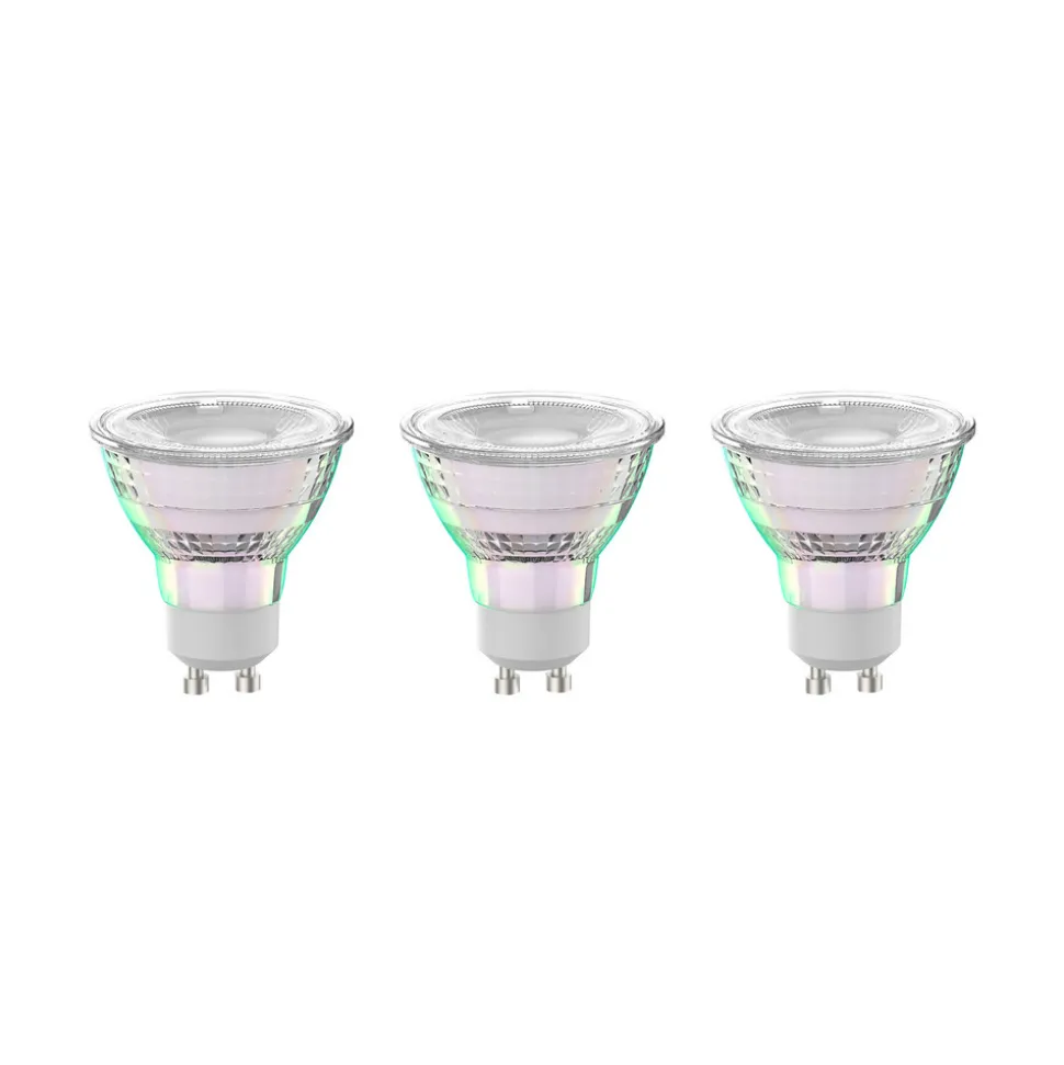 Arcchio LED-pære GU10 4,7W 2700K 850lm glass sett med 3 stk