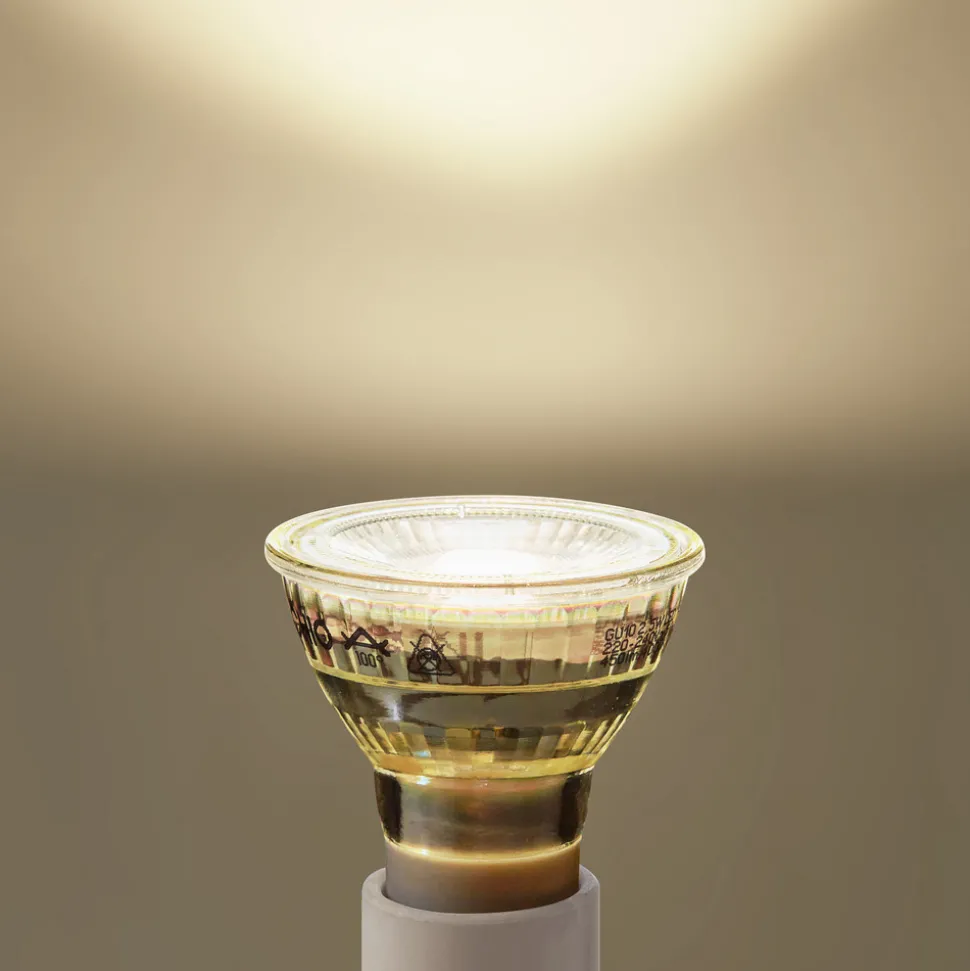 Arcchio LED-pære GU10 2,5W 4000K 450lm glass sett med 10 stk