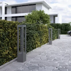 Arcchio LED-pullertlampe Lienna, 90 cm, grå, metall, IP65