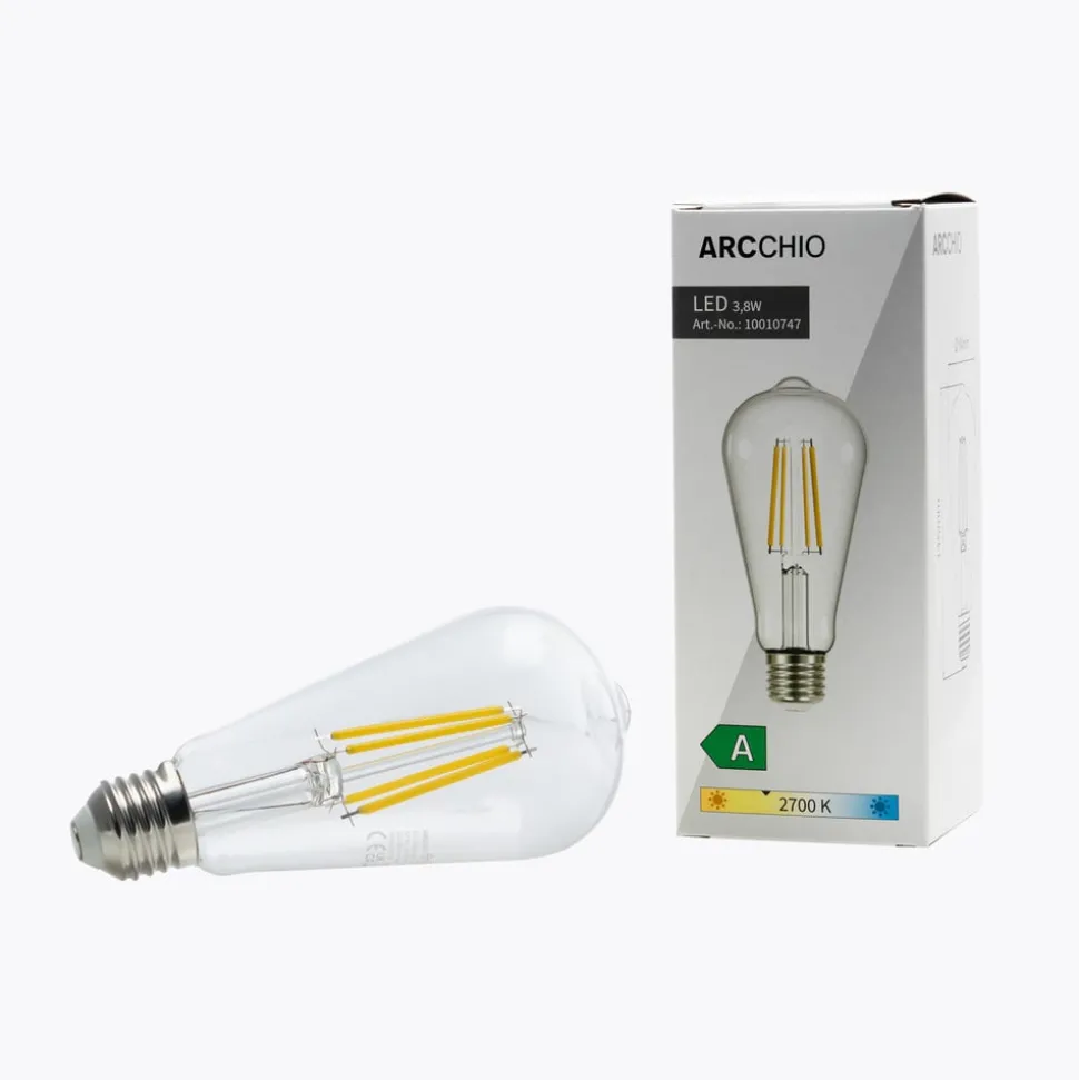 Arcchio LED-rustikkpære E27 3,8W 2 700 K 806 lm