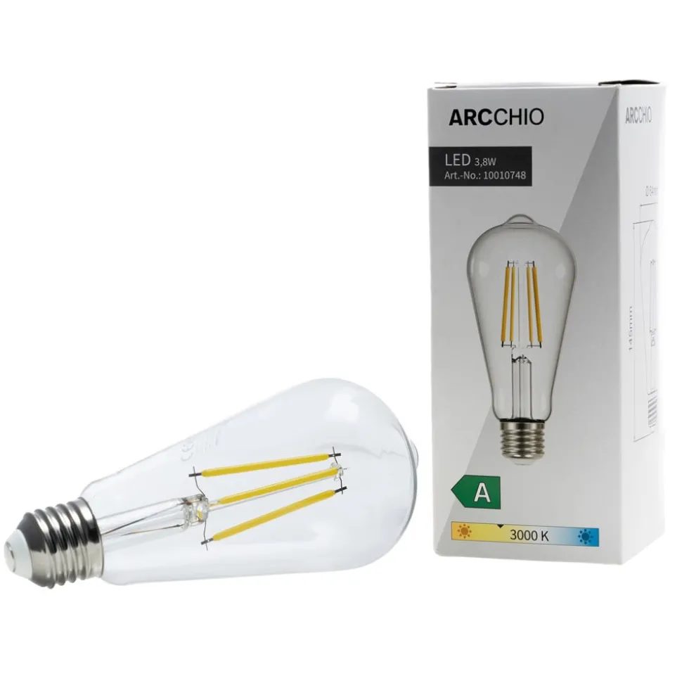 Arcchio LED-rustikkpære E27 3,8W 3000 K 806 lm