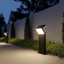 Arcchio LED-sokkellampe Havin, antrasitt, metall, 60 cm