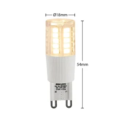 Arcchio LED-stiftpære, G9, 4,5 W, klar, 3000 K, dimbar