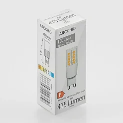 Arcchio LED-stiftpære, G9, 4,5 W, klar, 3000 K, dimbar