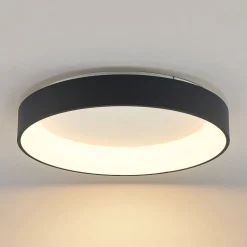 Arcchio LED-taklampe Aleksi, Ø 60 cm, svart, metall, CCT