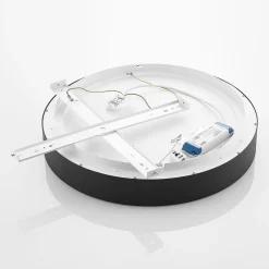 Arcchio LED-taklampe Aleksi, Ø 60 cm, svart, metall, CCT